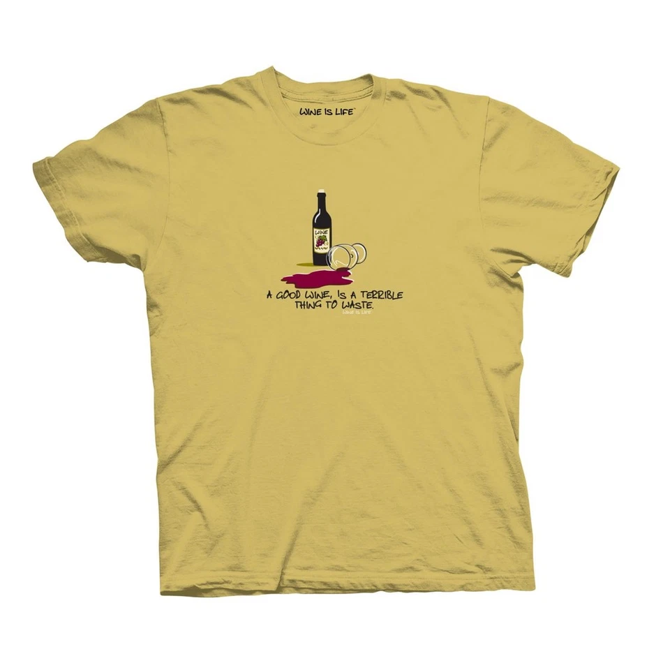 Wine Is Life Good Wine Is Terrible To Waste T-shirt by The Mountain All Sizes - Image 1 of 1