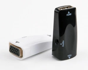 HDMI Female to VGA Female Video Converter Adapter with audio For PC DVD HDTV TV - Picture 1 of 11