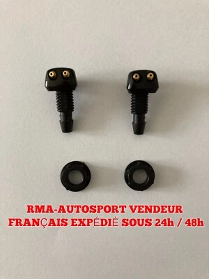 2X Gicleur Lave Glace Double Buse Avant Pour Renault Peugeot Citroën Audi Ect.. - Photo 1/4