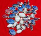 Milky Moonstone & Mix Gemstone 925 Silver Plated Wholesale Lot Pendant Jewelry