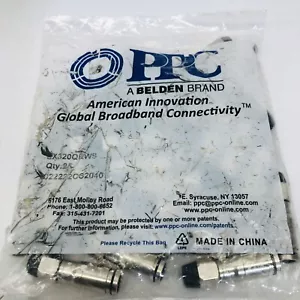 PPC BELDEN EX320QRWS HARDLINE COMPRESS CONNECTOR 25PC - Picture 1 of 2