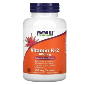 NOW Supplements - Vitamin K-2 100 mcg 250 Veg Capsules - Picture 1 of 2