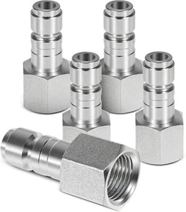 5 PIEZAS S-1818 1/2" FNPT G Estilo Enchufes Acero Para Requerir Más de 60 SCFM - Imagen 1 de 7