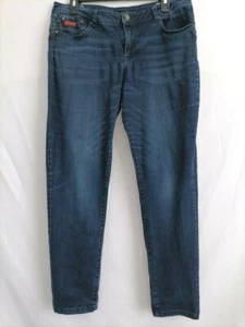 Lee Cooper Womens Slim Skinny Jeans Blue Stretch Whiskered Pockets Denim 14 - Picture 1 of 6