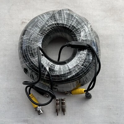 150' Video Power Ext Cable Security Surveillance Cam System W/BNC to RCA Adapter - Image 1 of 3