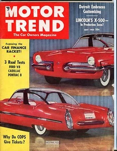 Motor Trend Magazine May 1953 Lincoln X-500 EX No ML 053017nonjhe - Imagen 1 de 1