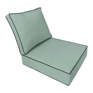 COVER ONLY-Contrast Trim 26x30x6 Replacement Patio Deep Seat Cushion Cover AD002 - Picture 1 of 13