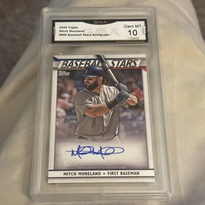 2020 Topps BSA-MM Mitch Moreland Gem 10 - Imagem 1 de 3