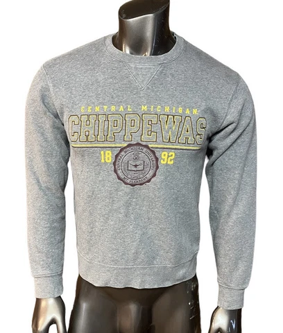 VINTAGE Central Michigan Crewneck Sweatshirt Chippewas 90s Logo Adult Size Small Cover
