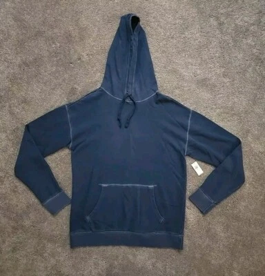 Новый с ярлыками старый темно-синий винтажный состаренный стирка выцветания унисекс с капюшоном толстовка с капюшоном M - Изображение 1 из 4