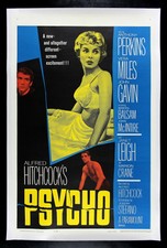 PSYCHO ✯ CineMasterpieces VINTAGE HORROR MOVIE POSTER HITCHCOCK NM-MINT 1960