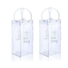 4X(Ice Wine Bag Portable Collapsible Clear Wine Pouch Cooler With Handle For Par