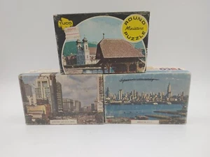 (3) Vtg TUCO Miniature Jigsaw Puzzle Lot with Boxes Complete, no missing pieces - Picture 1 of 6