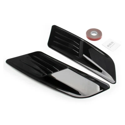 2PCS Racing Car Hood Scoop Decorative Air Intake Trim Vent Bonnet Cover Kit - Image 1 of 4