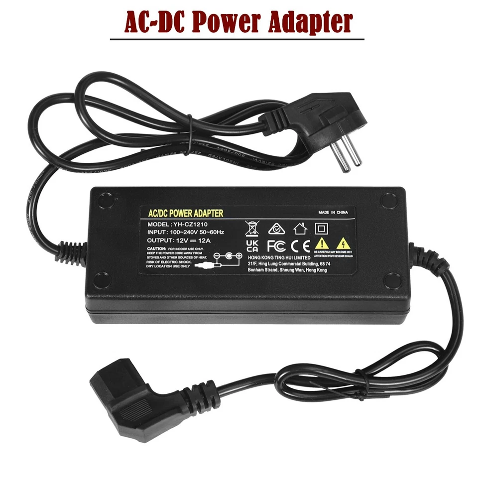 12V 12A 110W Dieselheizungsadapter Netzkabel AC to DC 100V-240V auf 12V Netzteil - Bild 1 von 4