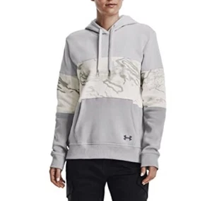 Under Armour women's Rival Fleece Hoodie-Halo Grey-Snow Camo- XTRA SMALL - Picture 1 of 7