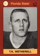 1990-91 Florida State Collegiate Collection Multi-Sport Card #139 T.K. Wetherell