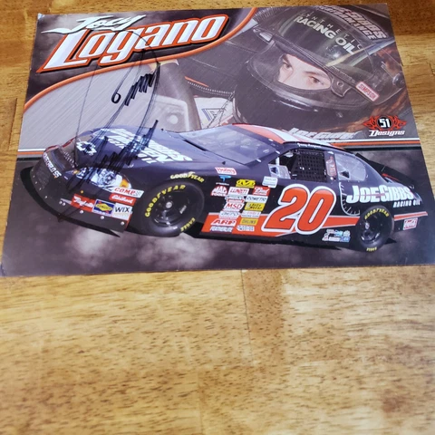 2008 JOEY LOGANO AUTOGRAPHED GIBBS DRIVEN OIL 20 NASCAR BUSCH EAST POSTCARD Cover