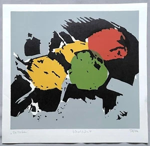 Rita Theis 1931 - 2018 Gelsenkirchen Linolschnitt, Stillleben, signiert - Bild 1 von 1