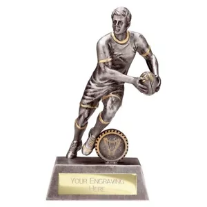 MALE RUGBY FIGURE TROPHY AWARD 3 SIZES FREE ENGRAVING - Picture 1 of 2