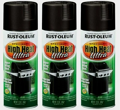 3~ Rust-Oleum Specialty High Heat Ultra Semi-Gloss Black Spray Paint BBQ Grills! - Image 1 of 2