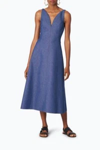 Carolina Herrera Denim Dress Cotton Size 4 - Picture 1 of 6