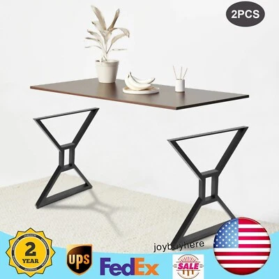 Juego de 2 patas de mesa de metal para escritorio 28 patas de mesa de comedor hágalo usted mismo industrial Foto 1 de 4
