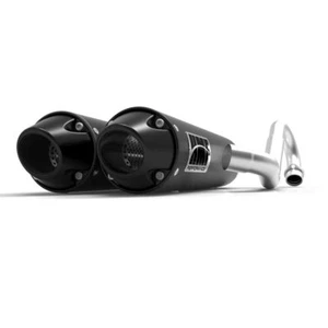 HMF Performance Black Dual Full System Exhaust Black Euro Cap Renegade 1000 - Picture 1 of 5