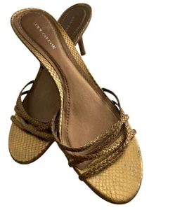 Ann Taylor elegante Damen-Sandale Größe 8,5 Medium bronzefarben - Bild 1 von 9