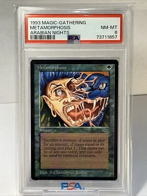 1993 Magic The Gathering Metamorphosis Arabian Nights PSA 8 - Image 1 of 4