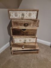 Shabby chick styled wonky chest of 6 drawers, great bedside table!