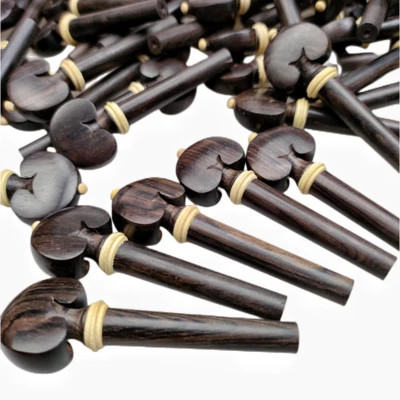20x Violin Pegs 4/4 undyed Ebony wood inlay boxwood Violin String tuning Keys - Image 1 of 4