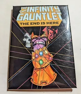 1991 VINTAGE MARVEL THE INFINITY GAUNTLET THE END IS HERE PIN 2 1/2" X 3 1/2" - Picture 1 of 6