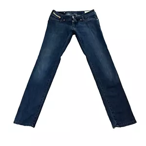 Jeans Diesel para mujer W30 L32 ajustados rectos azul oscuro elásticos cintura baja Matic - Imagen 1 de 12