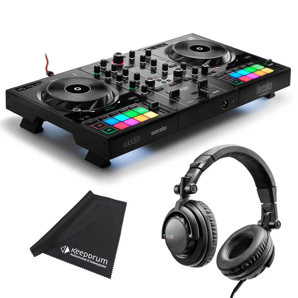 Hercules Inpulse 500 DJ Controller mit DJ45 Kopfhörer und Mikrofasertuch - Bild 1 von 4