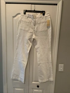 Michael Kors Ladies Selma Bootcut White Jeans Size 12 - Picture 1 of 7