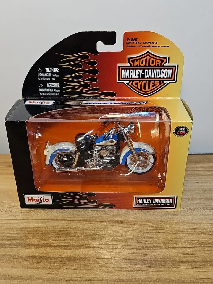 Maisto Harley Davidson 1958 FLH Duo-Glide motocicleta diecast 1:18 serie 12 Foto 1 de 4