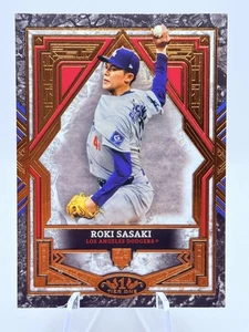 2025 Topps Tier One ROKI SASAKI #75 RC Rookie Bronze Foil SP Los Angeles Dodgers - Bild 1 von 2