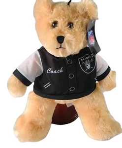 Oakland Raiders Coach orsacchiotto peluche marrone con etichette giacca licenza NFL raro - Foto 1 di 9