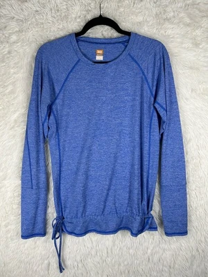 Lucy Tech Size L Blue Drawstring Waist Long Sleeve Activewear Top Thumbholes Foto 1 de 4