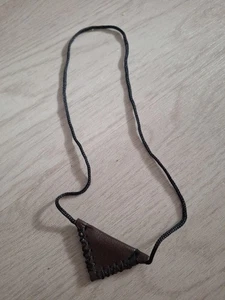 Cevsen Kette Halskette Halsband Muska Islam Leder dreieck Allah Islam Braun - Bild 1 von 1