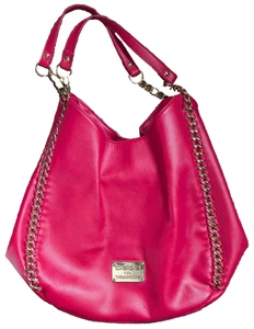 BEBE Colette Triple Entry PINK Hobo Schultertasche Gold Kette Hardware - Bild 1 von 8