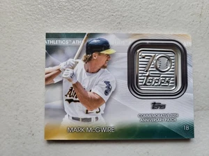 2021 Topps Update #T70P-MM Mark McGwire Topps 70th Anniversary Manufactured Logo - Picture 1 of 2