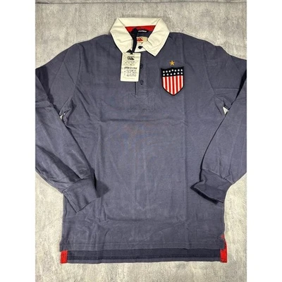 USA Canterbury Blue Rugby Polo Shirt~New with Tags All Sizes~ - Image 1 of 4