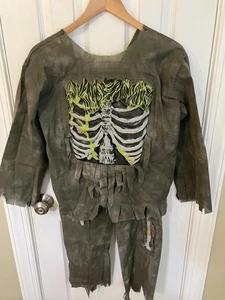 Disfraz Zombie Esqueleto Juvenil M (10-12 Máscara Camisa Pantalones - Imagen 1 de 9