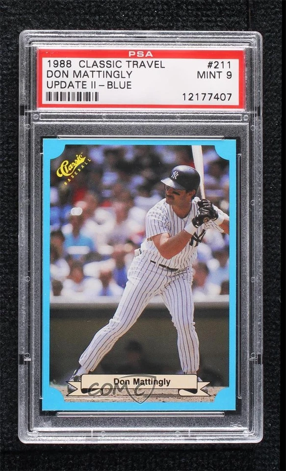 1988 Classic Update Blue Travel Edition Don Mattingly #211 PSA 9 MINT - Image 1 of 2