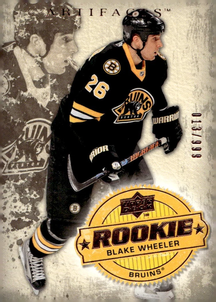 2008-09 Upper Deck Artifacts #298 Blake Wheeler Rookies Exchange #/999 - Image 1 of 2