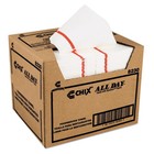 Chix 8230 12.25" x 21" 1-Ply Foodservice Towels - White/Red Stripe (200/Ct) New