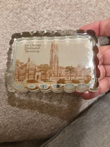 Chicago Theological Seminary Glass Paperweight Vintage Antique - Picture 1 of 4