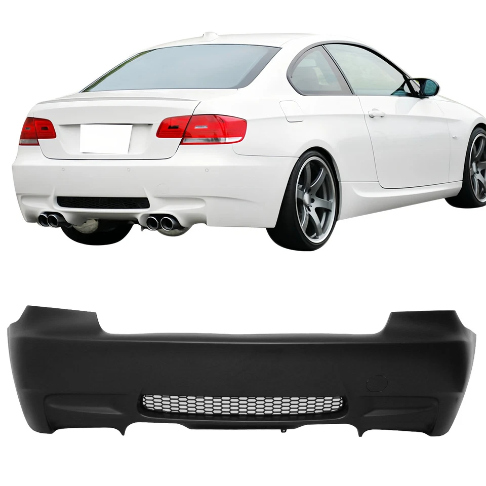 Fits 07-13 BMW E92 3-Series Coupe 2Dr M3 Style Rear Bumper Cover Replacement PP Foto 1 de 4